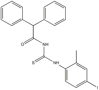 N-(diphenylacetyl)-N'-(4-iodo-2-methylphenyl)thiourea Struktur