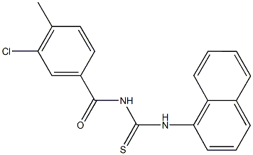 N-(3-chloro-4-methylbenzoyl)-N'-(1-naphthyl)thiourea Struktur