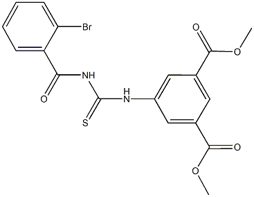 dimethyl 5-({[(2-bromobenzoyl)amino]carbothioyl}amino)isophthalate Struktur