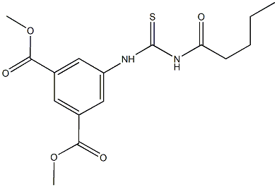 dimethyl 5-{[(pentanoylamino)carbothioyl]amino}isophthalate Struktur