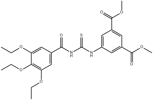 dimethyl 5-({[(3,4,5-triethoxybenzoyl)amino]carbothioyl}amino)isophthalate Struktur