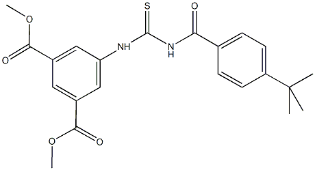 dimethyl 5-({[(4-tert-butylbenzoyl)amino]carbothioyl}amino)isophthalate Struktur