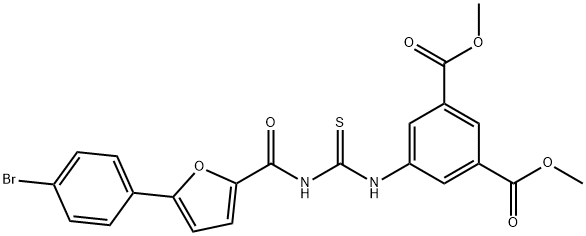 dimethyl 5-[({[5-(4-bromophenyl)-2-furoyl]amino}carbothioyl)amino]isophthalate Struktur