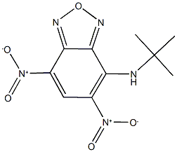 4-(tert-butylamino)-5,7-bisnitro-2,1,3-benzoxadiazole Struktur