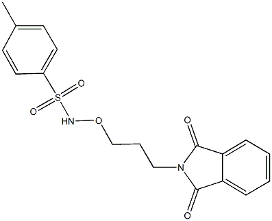 N-[3-(1,3-dioxo-1,3-dihydro-2H-isoindol-2-yl)propoxy]-4-methylbenzenesulfonamide Struktur