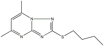 2-(butylthio)-5,7-dimethyl[1,2,4]triazolo[1,5-a]pyrimidine Struktur