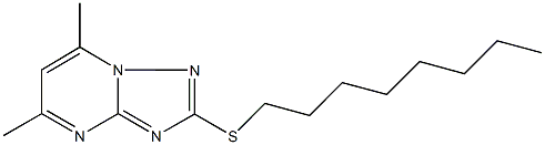 5,7-dimethyl[1,2,4]triazolo[1,5-a]pyrimidin-2-yl octyl sulfide Struktur