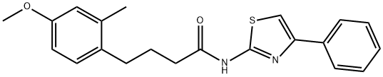 4-(4-methoxy-2-methylphenyl)-N-(4-phenyl-1,3-thiazol-2-yl)butanamide Struktur