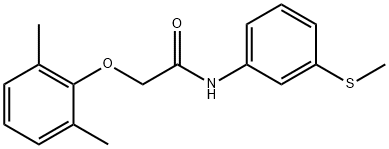 2-(2,6-dimethylphenoxy)-N-[3-(methylsulfanyl)phenyl]acetamide Struktur