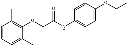 2-(2,6-dimethylphenoxy)-N-(4-ethoxyphenyl)acetamide Struktur