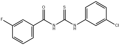 N-(3-chlorophenyl)-N'-(3-fluorobenzoyl)thiourea Struktur