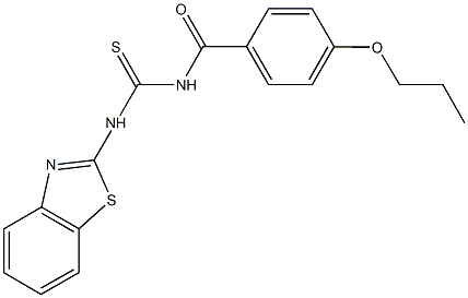 N-(1,3-benzothiazol-2-yl)-N'-(4-propoxybenzoyl)thiourea Struktur