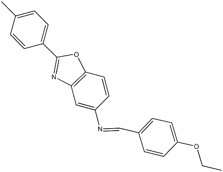 N-(4-ethoxybenzylidene)-N-[2-(4-methylphenyl)-1,3-benzoxazol-5-yl]amine Struktur