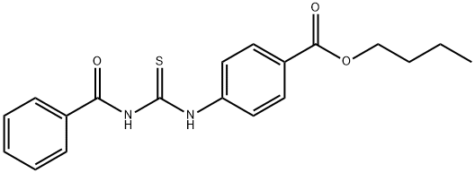 butyl 4-{[(benzoylamino)carbothioyl]amino}benzoate Struktur