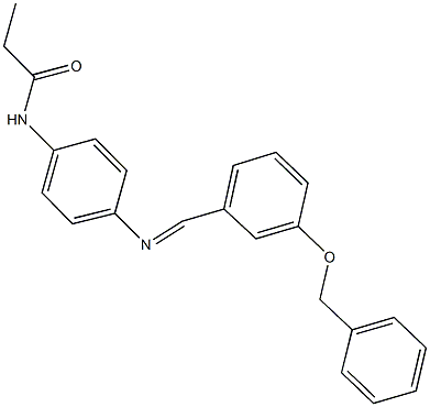 N-(4-{[3-(benzyloxy)benzylidene]amino}phenyl)propanamide Struktur