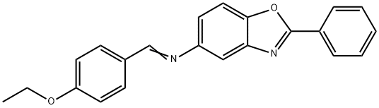 N-(4-ethoxybenzylidene)-N-(2-phenyl-1,3-benzoxazol-5-yl)amine Struktur