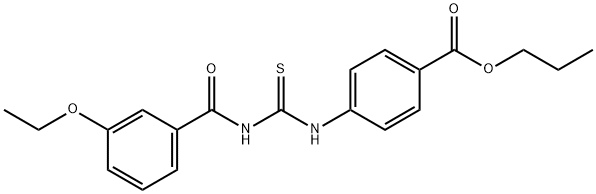 propyl 4-({[(3-ethoxybenzoyl)amino]carbothioyl}amino)benzoate Struktur