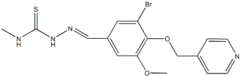 3-bromo-5-methoxy-4-(4-pyridinylmethoxy)benzaldehyde N-methylthiosemicarbazone Struktur