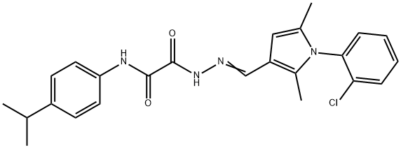 2-(2-{[1-(2-chlorophenyl)-2,5-dimethyl-1H-pyrrol-3-yl]methylene}hydrazino)-N-(4-isopropylphenyl)-2-oxoacetamide Struktur