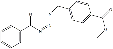 methyl 4-[(5-phenyl-2H-tetraazol-2-yl)methyl]benzoate Struktur