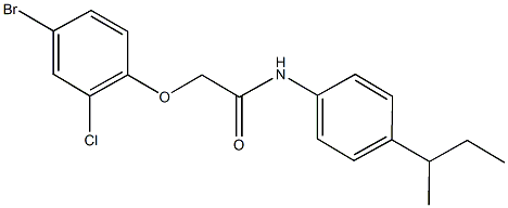 2-(4-bromo-2-chlorophenoxy)-N-(4-sec-butylphenyl)acetamide Struktur