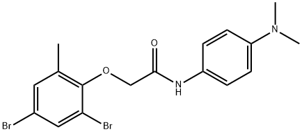 2-(2,4-dibromo-6-methylphenoxy)-N-[4-(dimethylamino)phenyl]acetamide Struktur