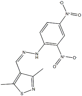 3,5-dimethyl-4-isothiazolecarbaldehyde {2,4-bisnitrophenyl}hydrazone Struktur