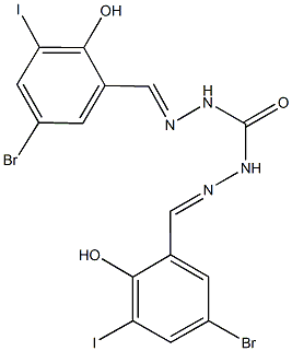 N'',N'''-bis(5-bromo-2-hydroxy-3-iodobenzylidene)carbonohydrazide Struktur