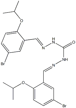 N'',N'''-bis(5-bromo-2-isopropoxybenzylidene)carbonohydrazide Struktur