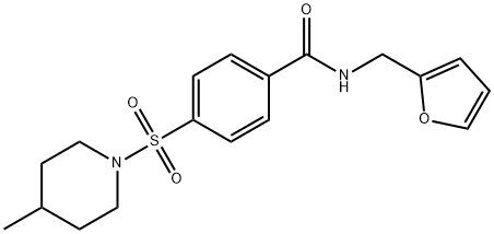 N-(2-furylmethyl)-4-[(4-methyl-1-piperidinyl)sulfonyl]benzamide Struktur