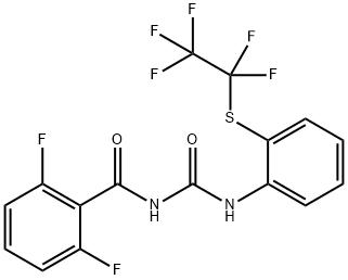 N-(2,6-difluorobenzoyl)-N'-{4-[(1,1,2,2,3,3,3-heptafluoropropyl)sulfanyl]phenyl}urea Struktur