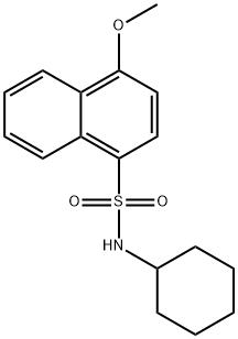 N-cyclohexyl-4-methoxy-1-naphthalenesulfonamide Struktur