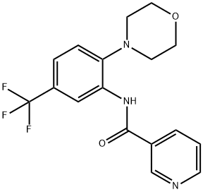 N-[2-(4-morpholinyl)-5-(trifluoromethyl)phenyl]nicotinamide Struktur