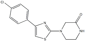 4-[4-(4-chlorophenyl)-1,3-thiazol-2-yl]-2-piperazinone Struktur