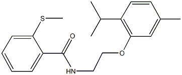 N-[2-(2-isopropyl-5-methylphenoxy)ethyl]-2-(methylsulfanyl)benzamide Struktur