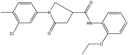 1-(3-chloro-4-methylphenyl)-N-(2-ethoxyphenyl)-5-oxopyrrolidine-3-carboxamide Struktur