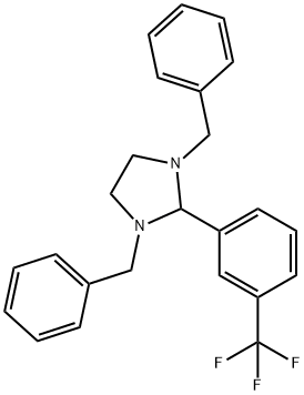 1,3-dibenzyl-2-[3-(trifluoromethyl)phenyl]imidazolidine Struktur