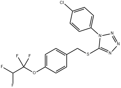 4-({[1-(4-chlorophenyl)-1H-tetraazol-5-yl]sulfanyl}methyl)phenyl 1,1,2,2-tetrafluoroethyl ether Struktur