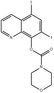 5,7-diiodoquinolin-8-yl morpholine-4-carboxylate Struktur