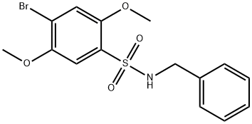 N-benzyl-4-bromo-2,5-dimethoxybenzenesulfonamide Struktur