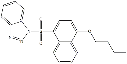 4-(1H-1,2,3-benzotriazol-1-ylsulfonyl)-1-naphthyl butyl ether Struktur