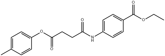 ethyl4-{[4-(4-methylphenoxy)-4-oxobutanoyl]amino}benzoate Struktur