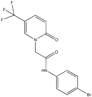 N-(4-bromophenyl)-2-(2-oxo-5-(trifluoromethyl)-1(2H)-pyridinyl)acetamide Struktur