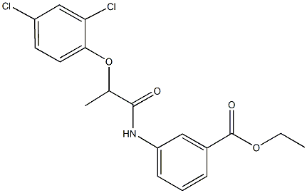 ethyl 3-{[2-(2,4-dichlorophenoxy)propanoyl]amino}benzoate Struktur