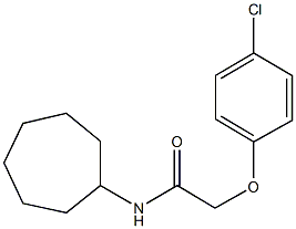 2-(4-chlorophenoxy)-N-cycloheptylacetamide Struktur