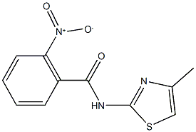 2-nitro-N-(4-methyl-1,3-thiazol-2-yl)benzamide Struktur