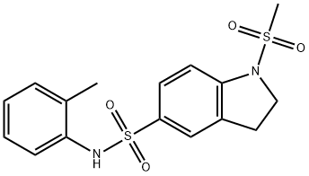 N-(2-methylphenyl)-1-(methylsulfonyl)-5-indolinesulfonamide Struktur