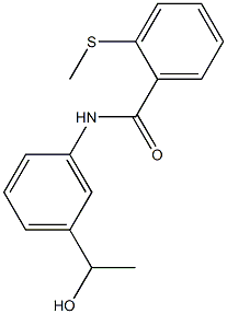 N-[3-(1-hydroxyethyl)phenyl]-2-(methylsulfanyl)benzamide Struktur