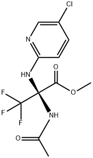 methyl 2-(acetylamino)-2-[(5-chloropyridin-2-yl)amino]-3,3,3-trifluoropropanoate Struktur