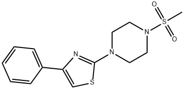 1-(methylsulfonyl)-4-(4-phenyl-1,3-thiazol-2-yl)piperazine Struktur